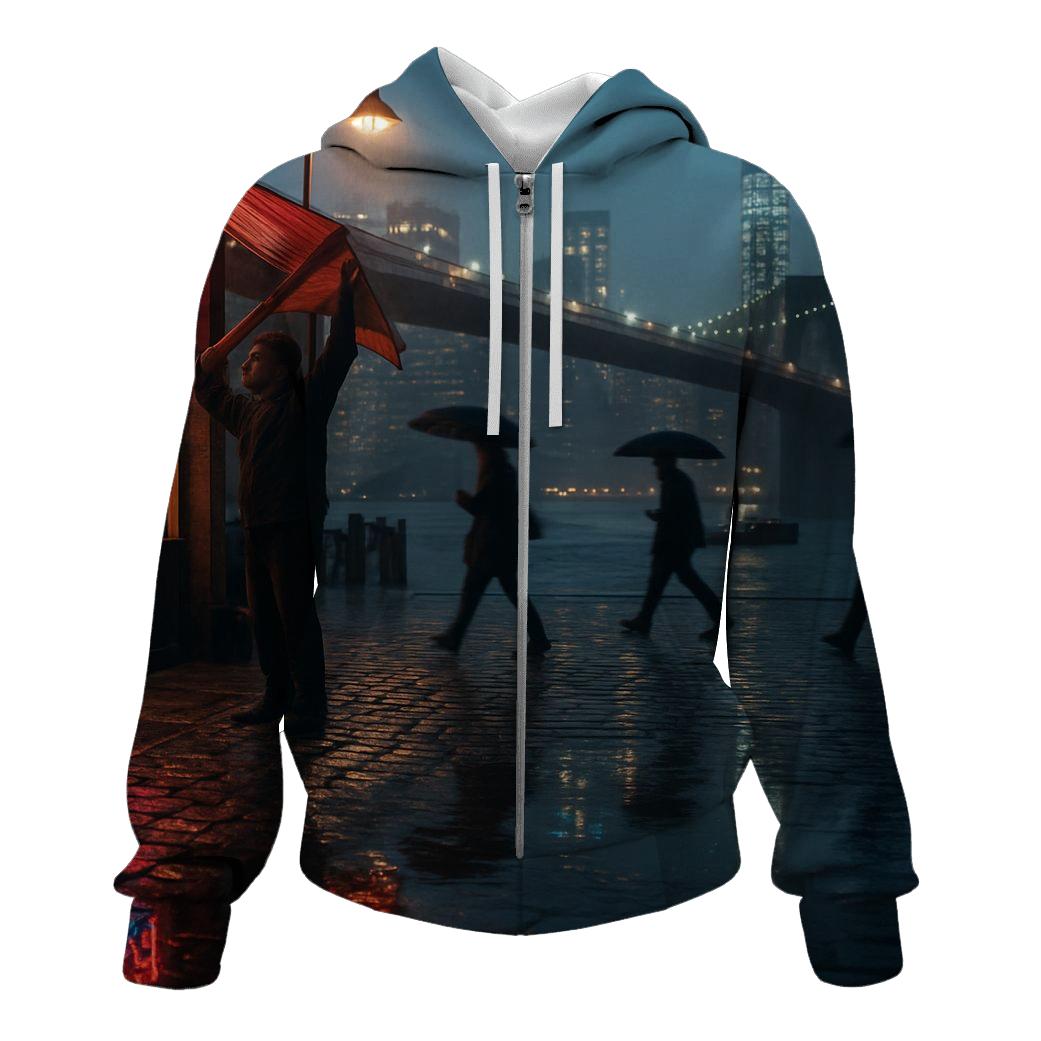 Rainwashed Night At South Street Pier hoodie styles