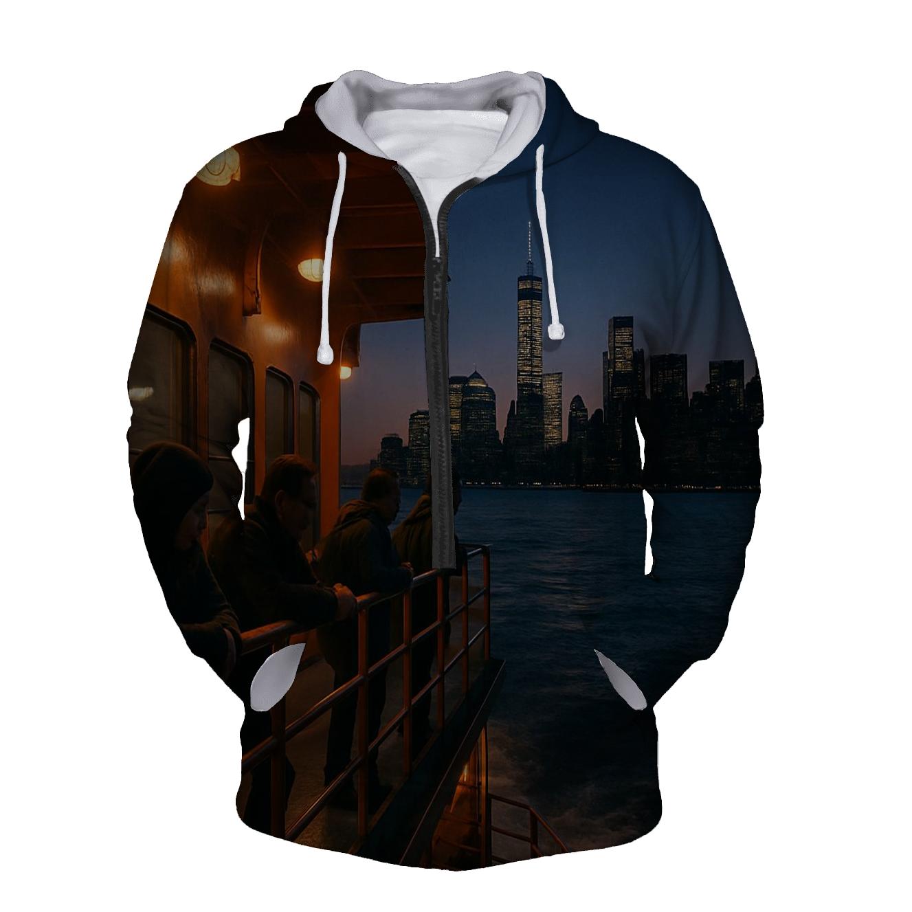 Twilight Ferry Framing The Skyline embroidered hoodies