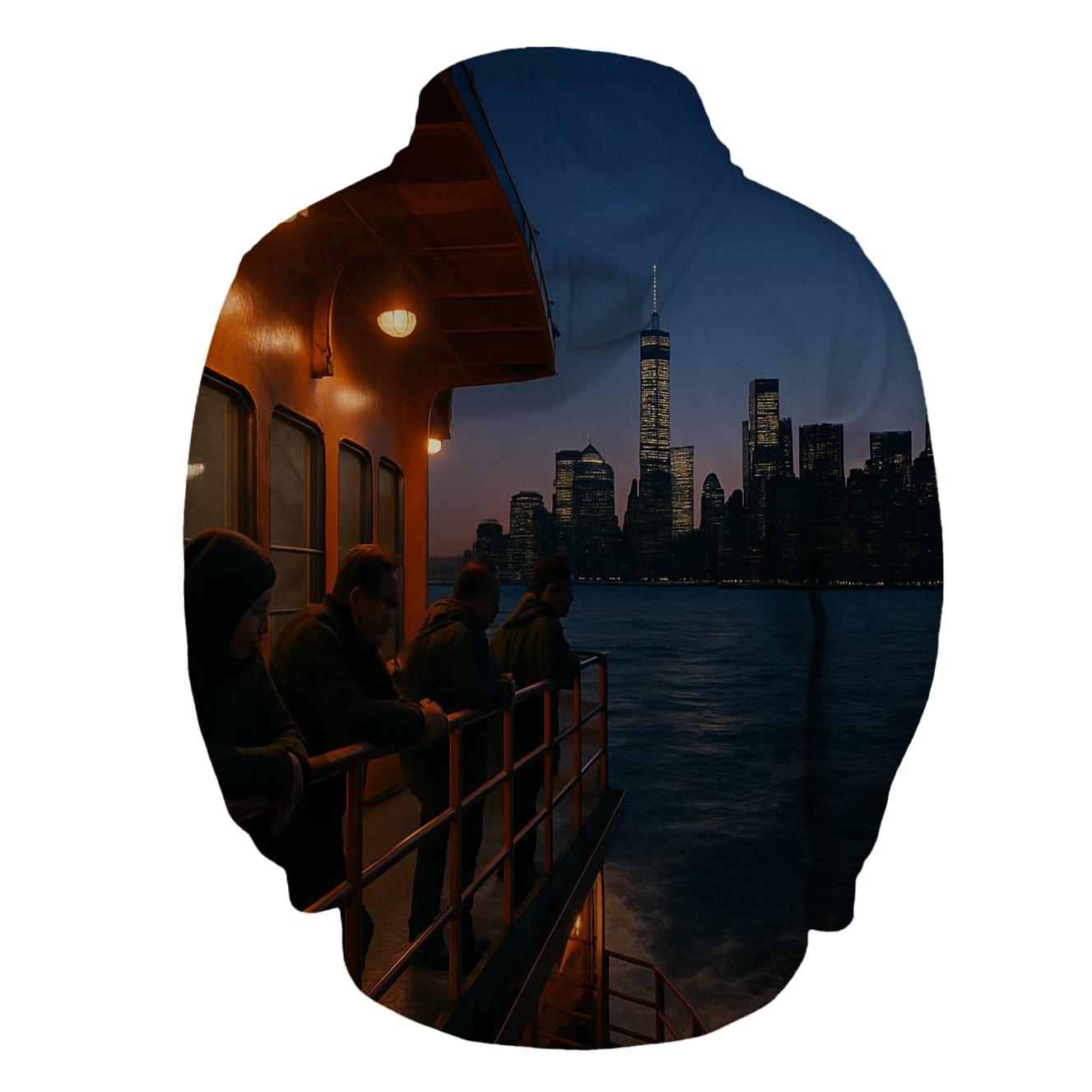 Twilight Ferry Framing The Skyline embroidered hoodies