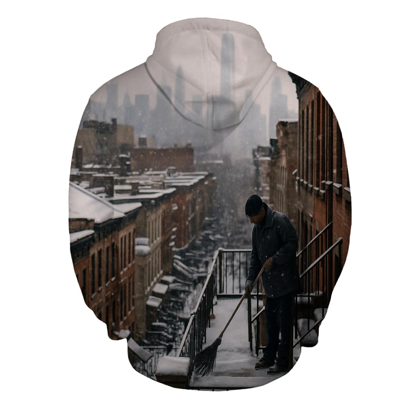 Snow Silent Harlem Skyline Vista embroidered hoodies
