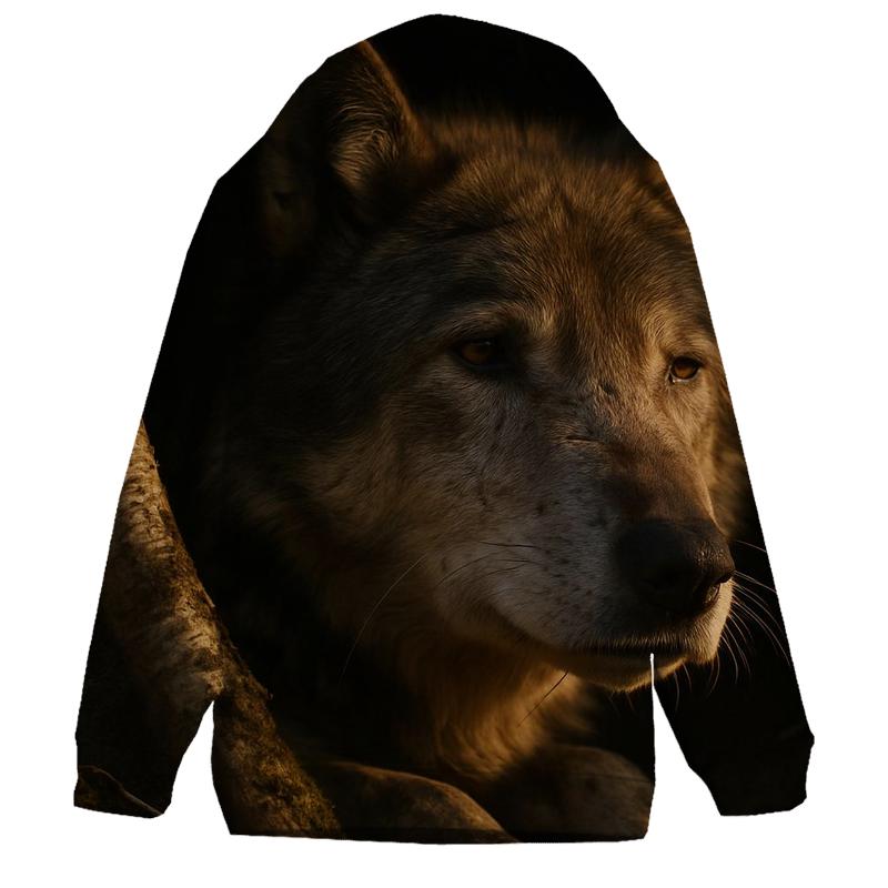 Elder Wolf Den Reminiscence graphic hoodies