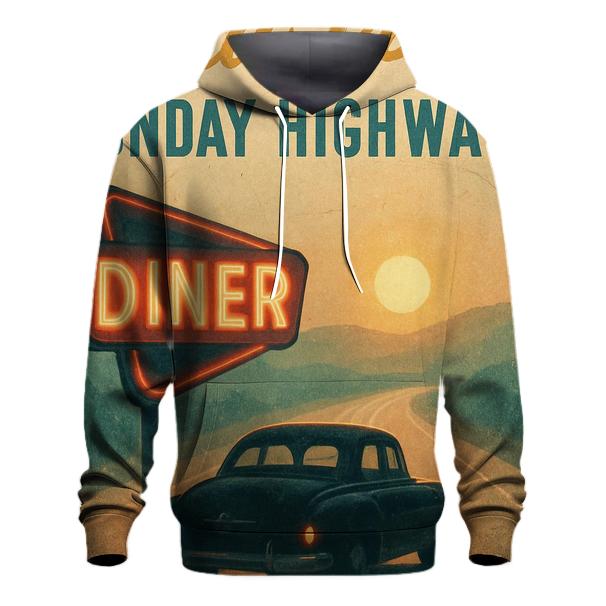 Sunbaked Roadside Diner Poster graphic hoodies
