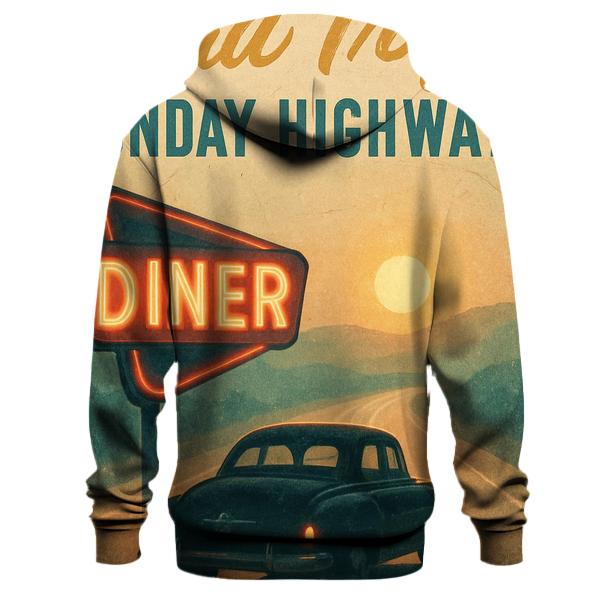 Sunbaked Roadside Diner Poster graphic hoodies