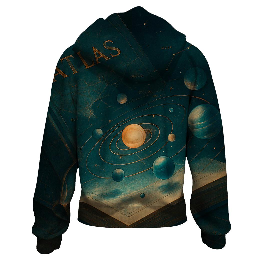 Solar Atlas Voyager printed hoodies