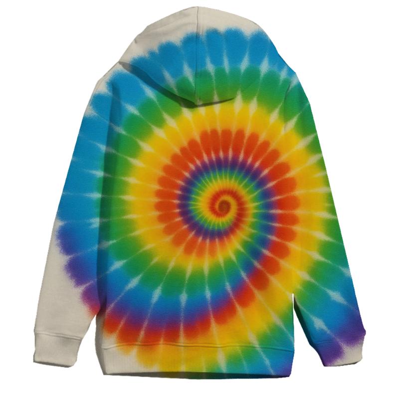 Prismatic Spiral Mandala printed hoodies
