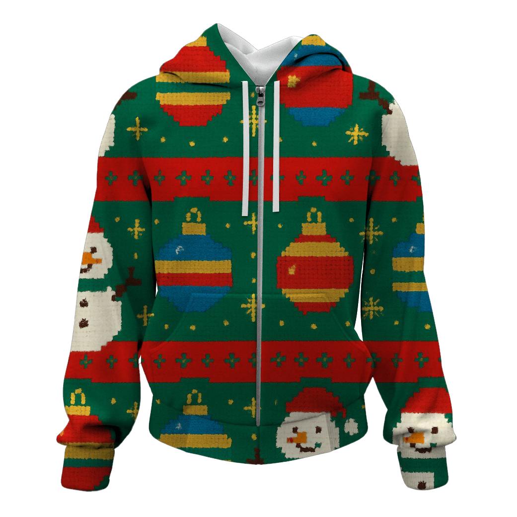 Festive Snowman And Ornament Band Design hoodie trends