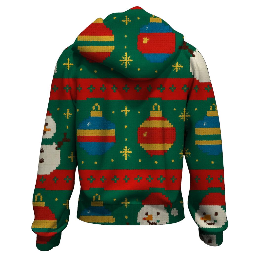 Festive Snowman And Ornament Band Design hoodie trends