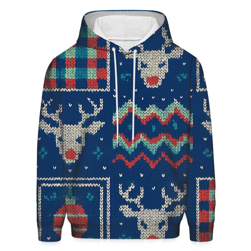 Candy Reindeer Plaid Cascade Design hoodies fashion