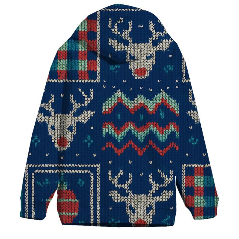 Candy Reindeer Plaid Cascade Design hoodies fashion