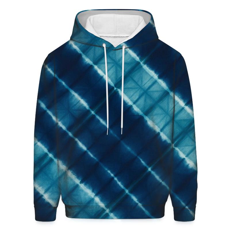 Indigo Arashi Wavegrid hoodies fashion