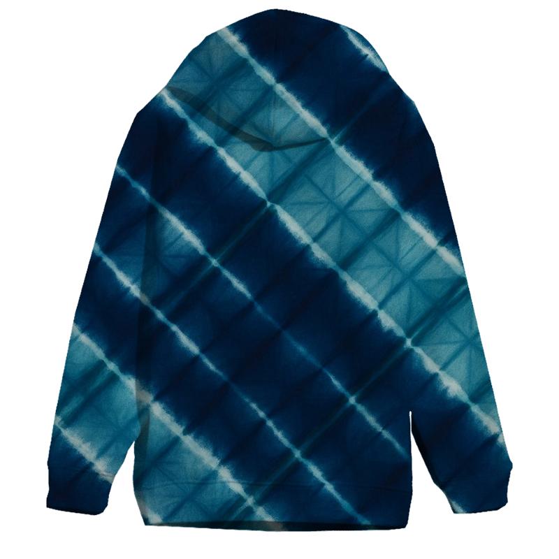 Indigo Arashi Wavegrid hoodies fashion