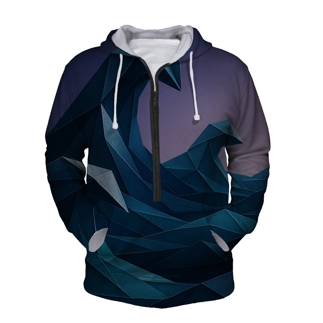 Celestial Origami Waves hoodie trends