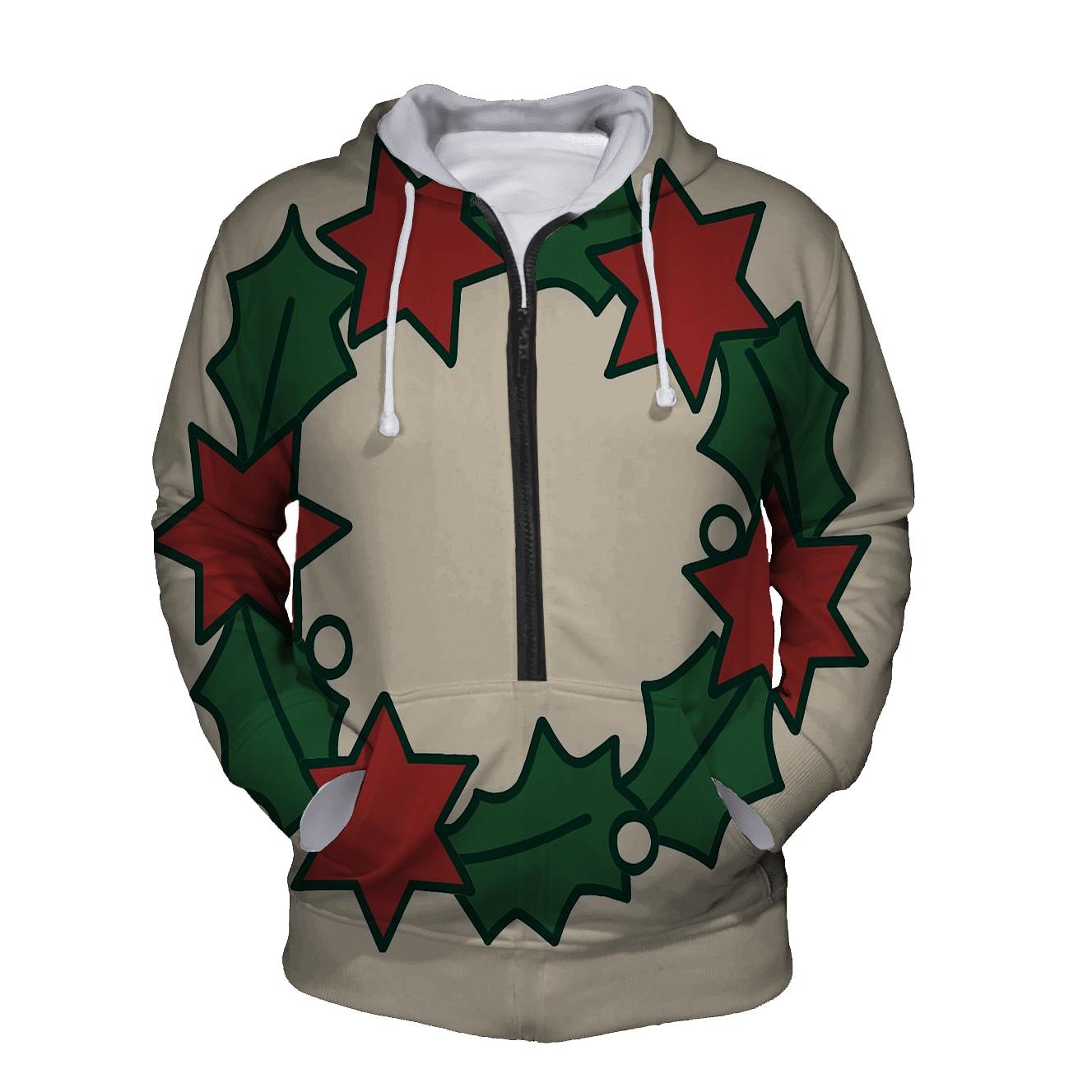 Crimson Wreath Geometry premium hoodies