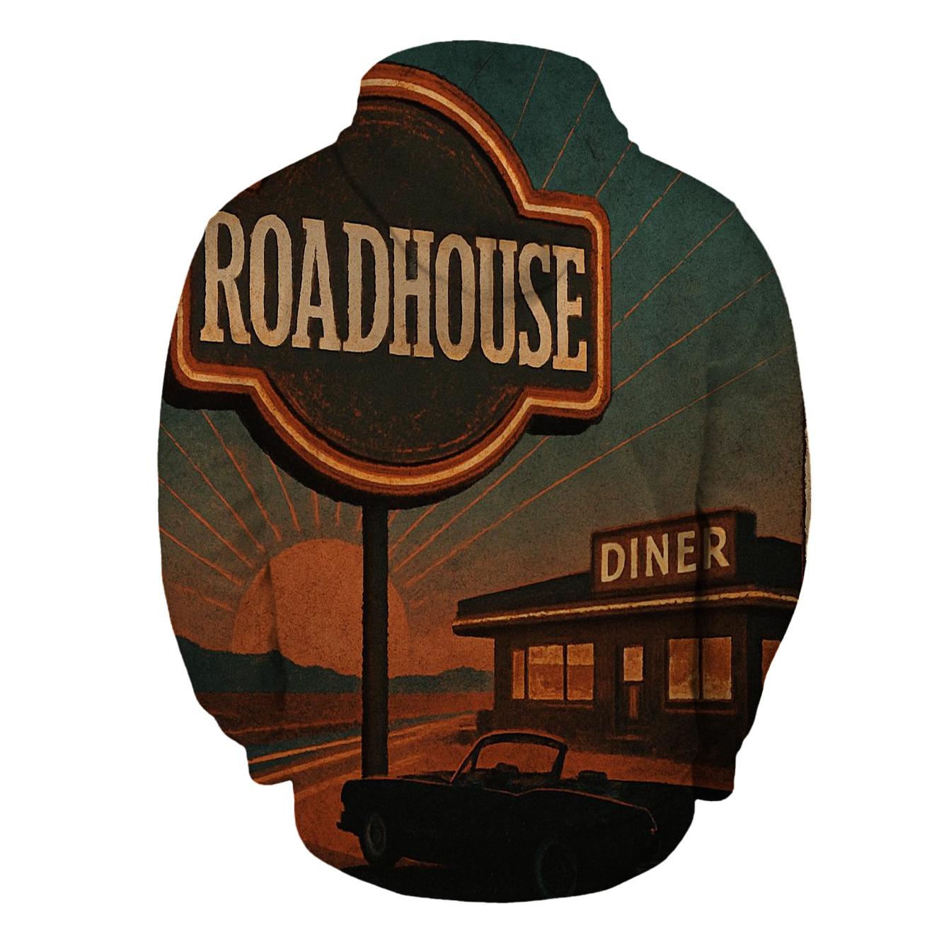 Sunset Roadhouse Neon Emblem hoodie trends