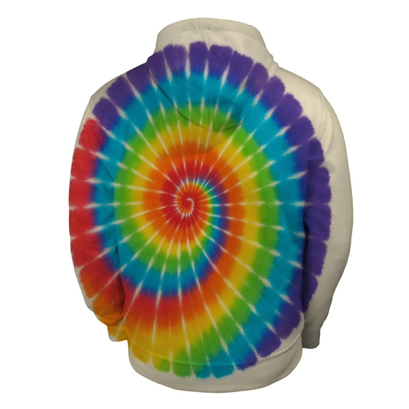 Spiral Rainbow Wheel embroidered hoodies