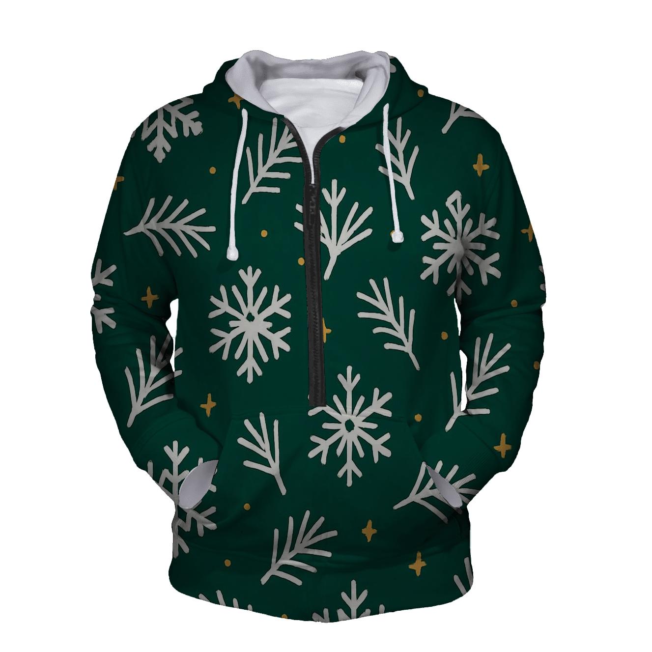 Forest Starfall Pattern zip-up hoodies