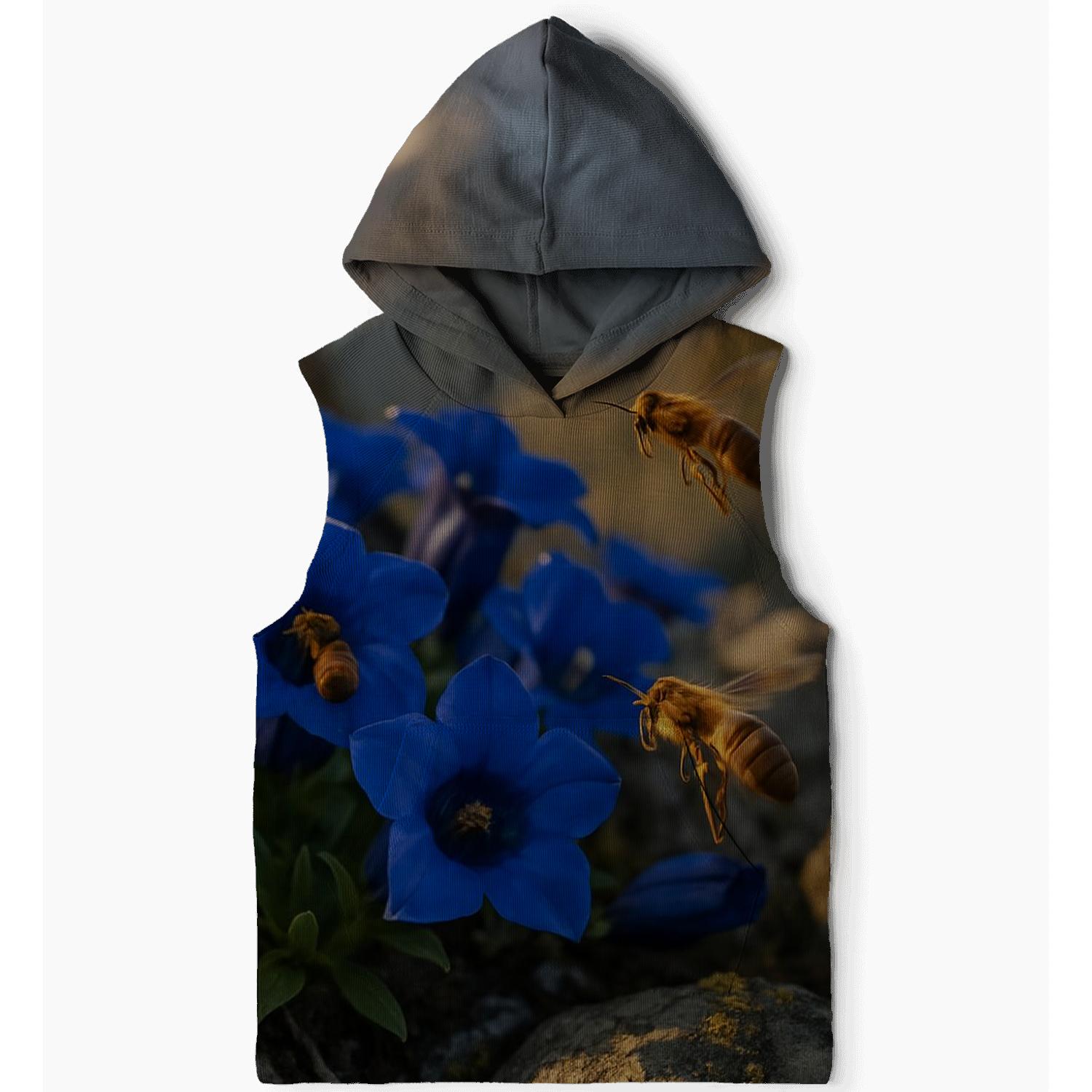 Alpine Gentian Meadow Study pullover hoodies