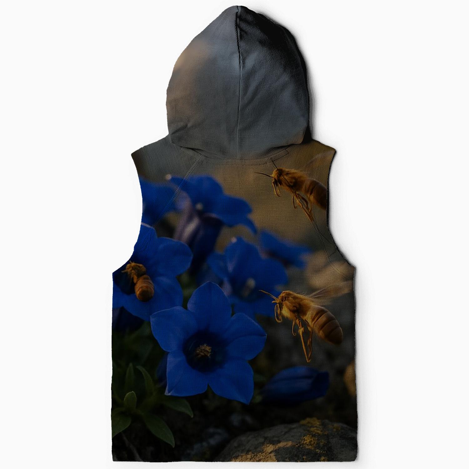 Alpine Gentian Meadow Study pullover hoodies
