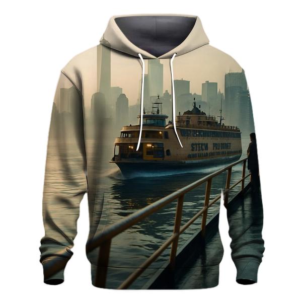 Dawn Ferry Crossing With Manhattan Wake custom hoodies