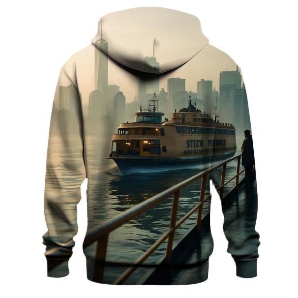 Dawn Ferry Crossing With Manhattan Wake custom hoodies