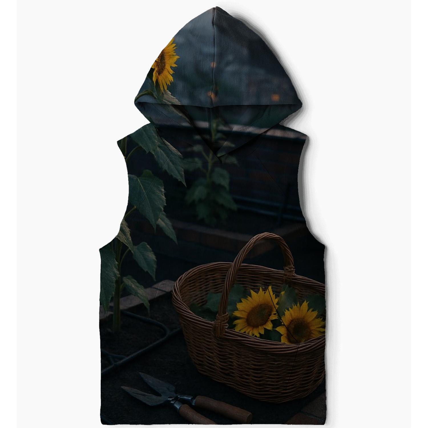Rooftop Sunflower Harvest At Dawn lightweight hoodies