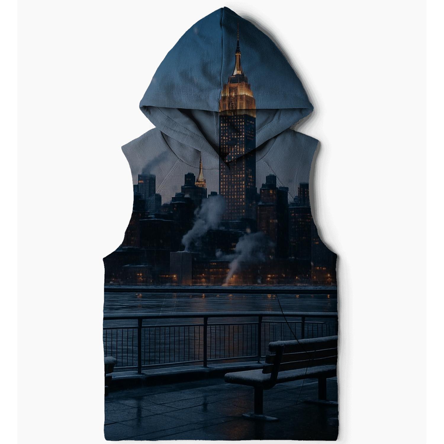 Winter Evening Over The Hudson printed hoodies