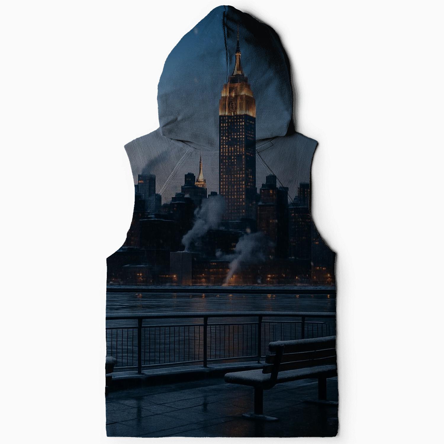 Winter Evening Over The Hudson printed hoodies