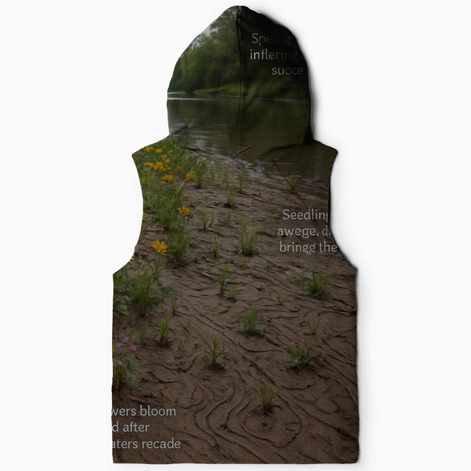 Post Flood Riverbank Wildflower Tapestry hoodies fashion