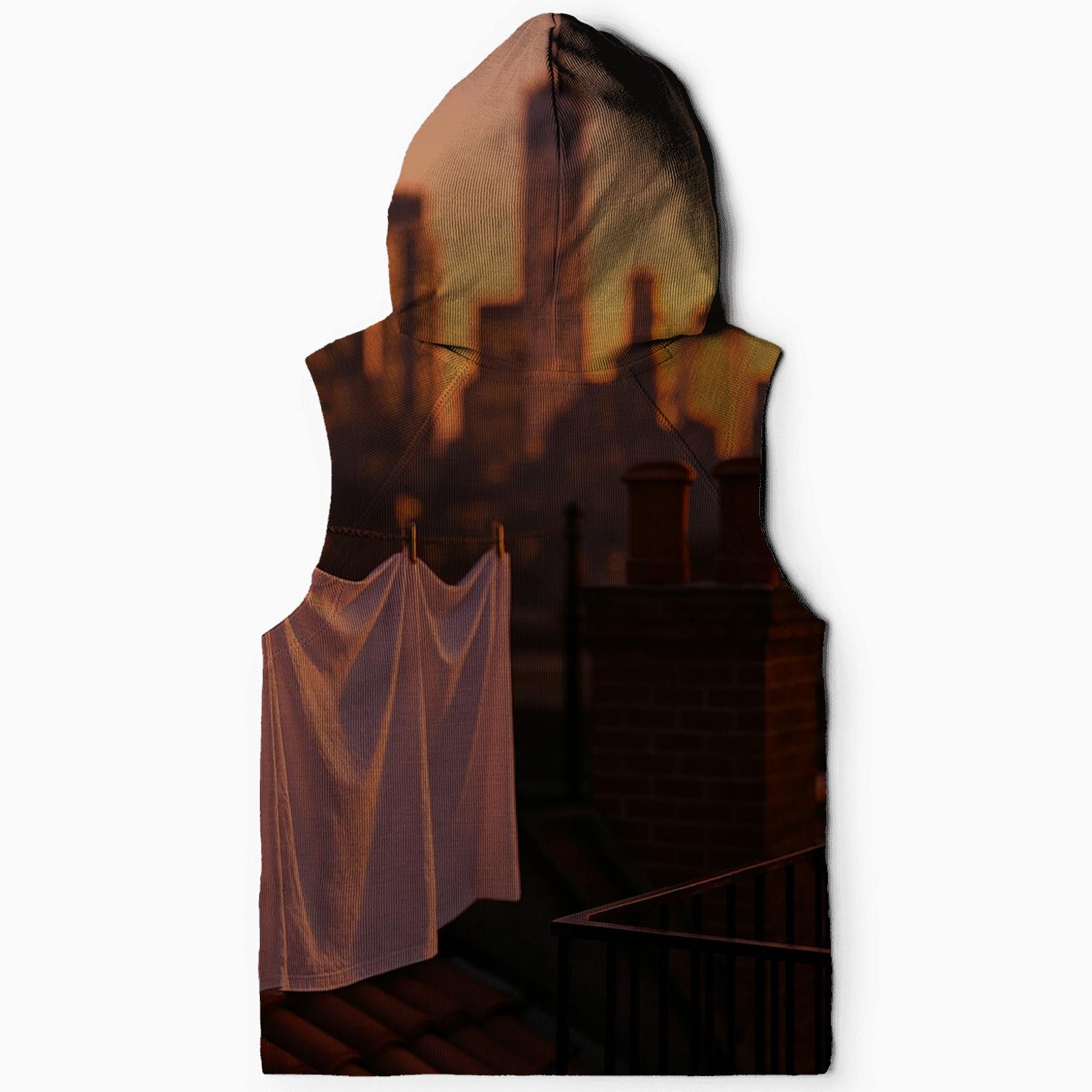 Sunset Laundry And Skyline In The Village premium hoodies