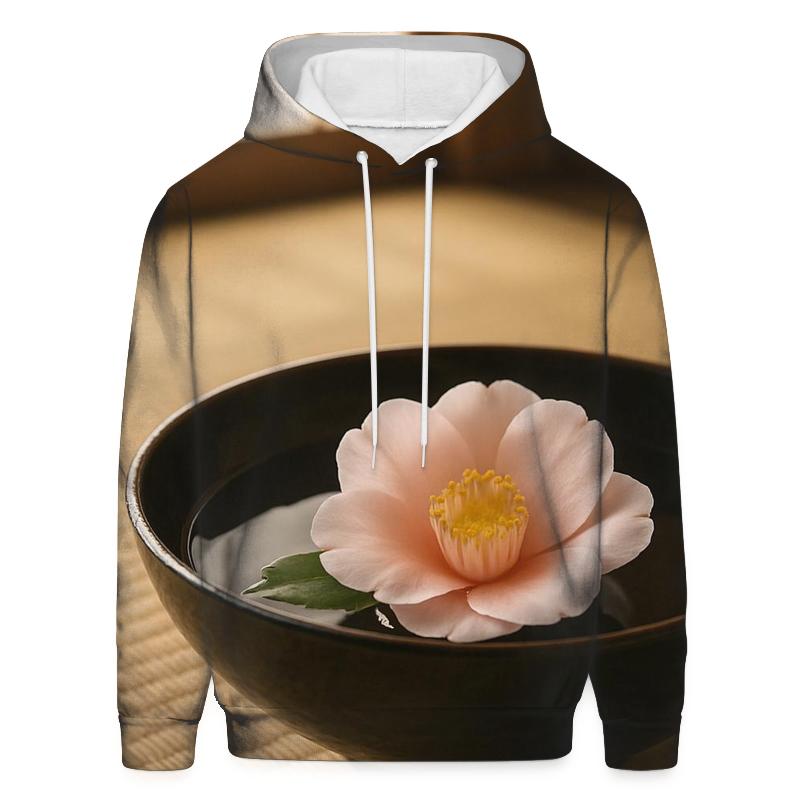 Tea House Camellia Reflection hoodie trends
