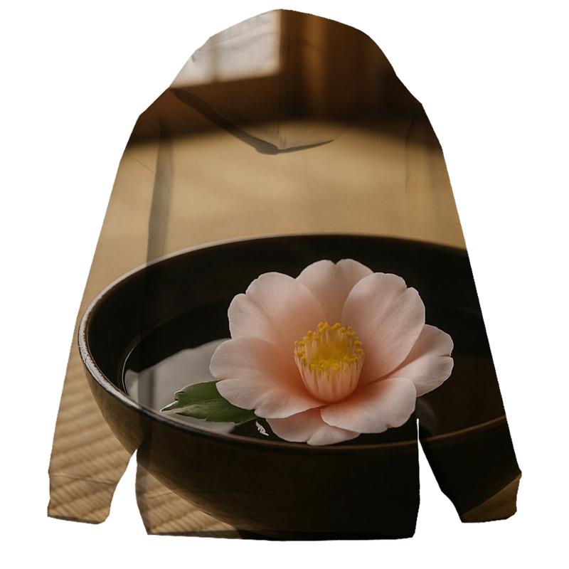 Tea House Camellia Reflection hoodie trends