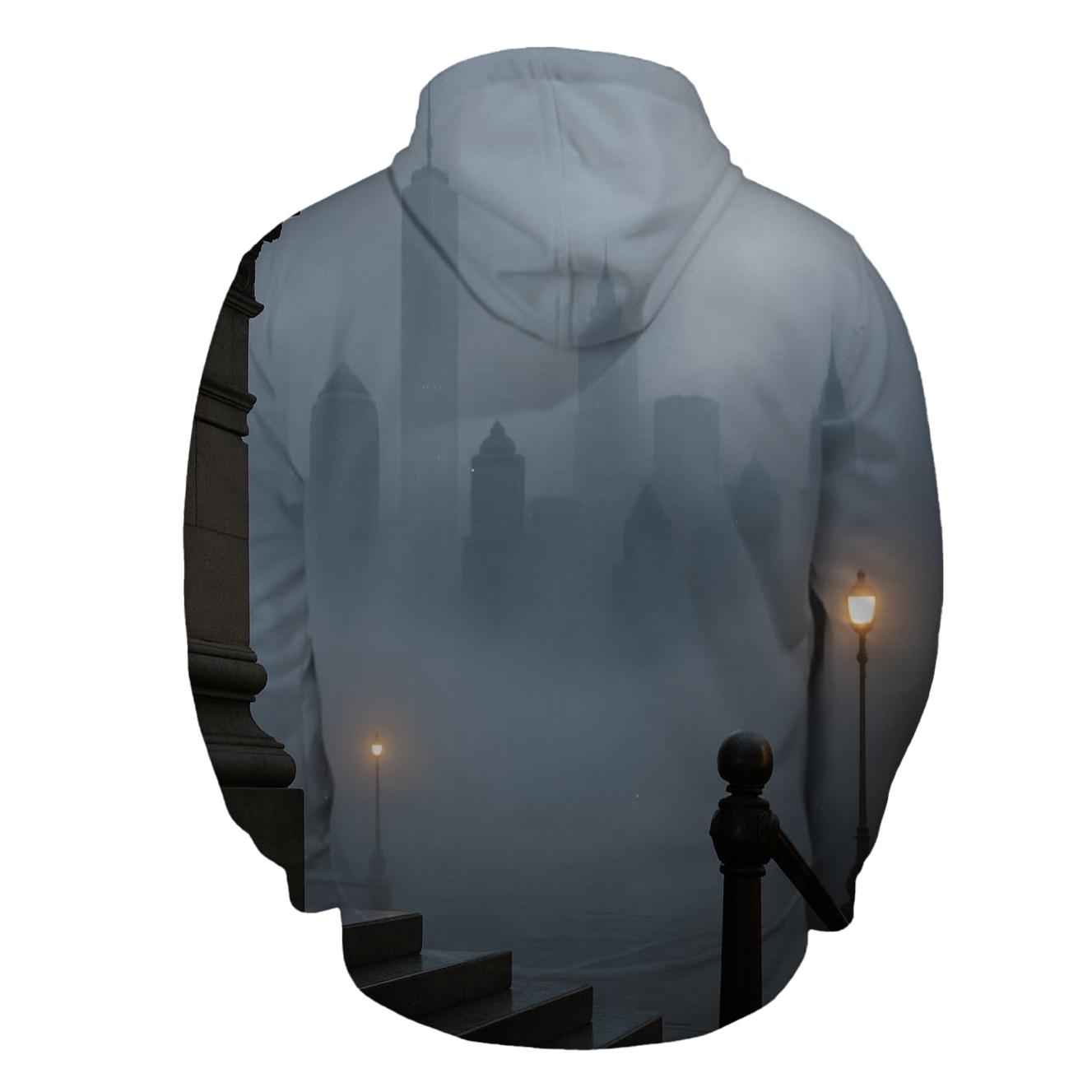 Fog Bank Over The Financial District custom hoodies