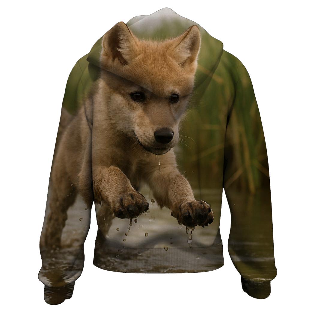 Wetland Pup Water Lessons embroidered hoodies