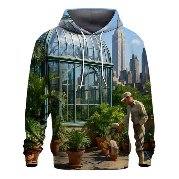 Midday Botanical Conservatory Framed Skyline graphic hoodies