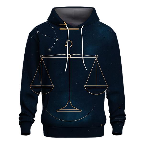 Libra Celestial Scales Constellation graphic hoodies