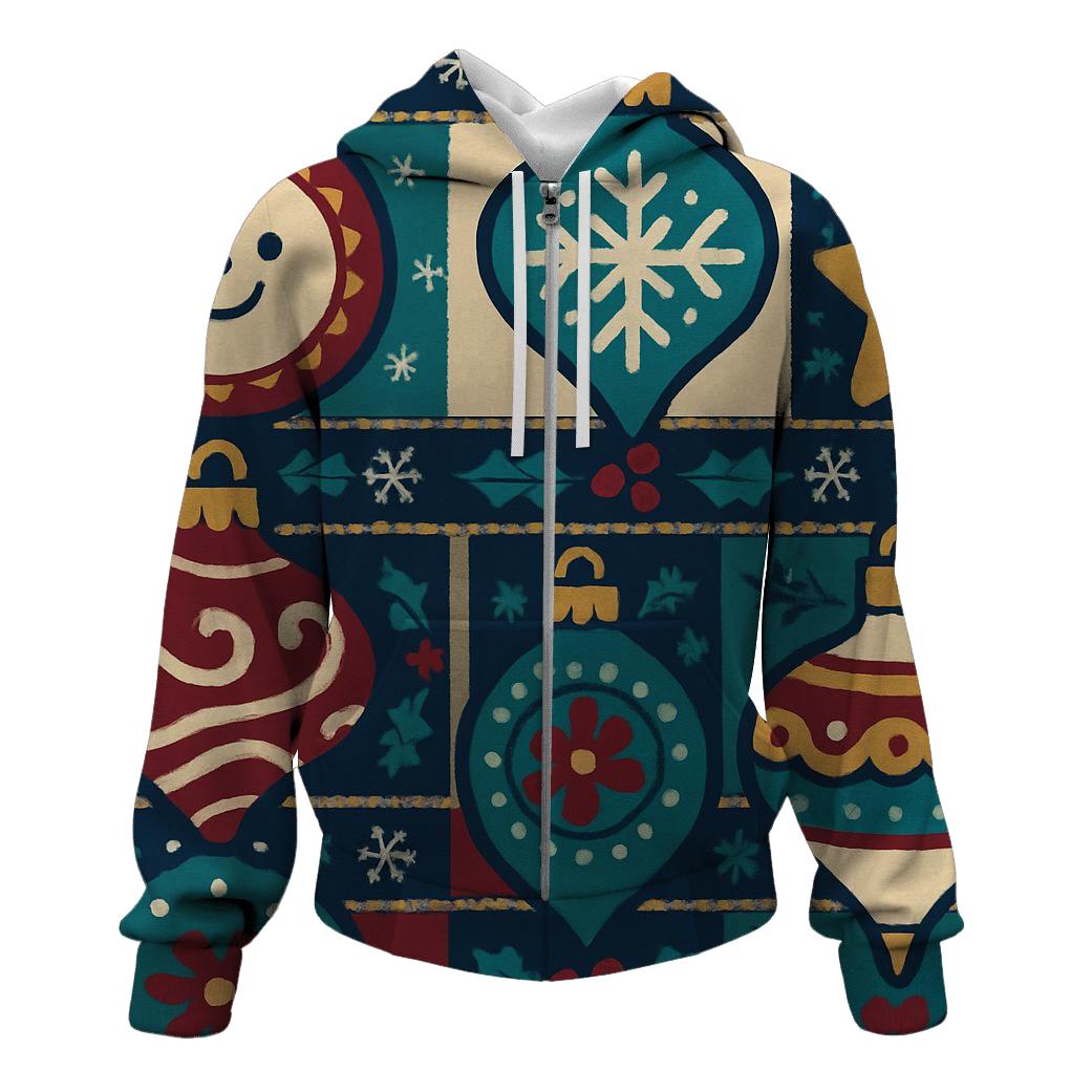 Ornament Patchwork Carousel Design hoodie trends