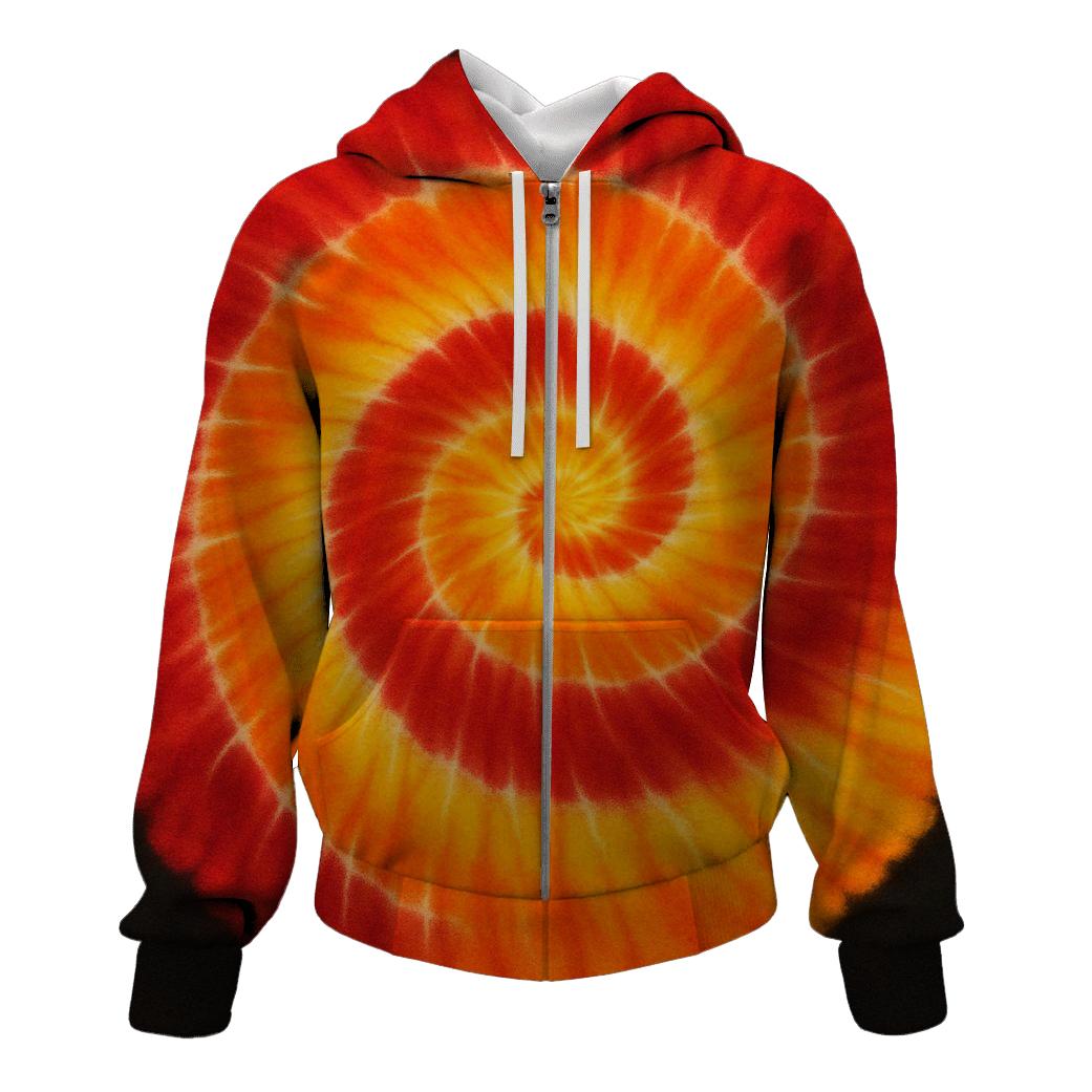 Vibrant Spiral Bloom hoodie designs