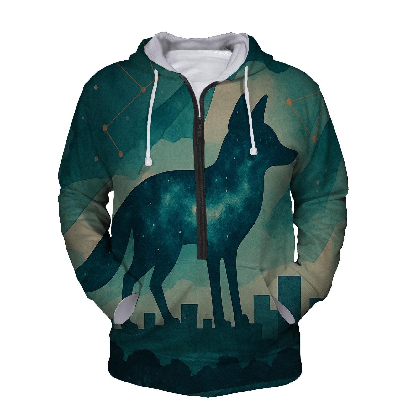 Nebula Collage Fox hoodies fashion