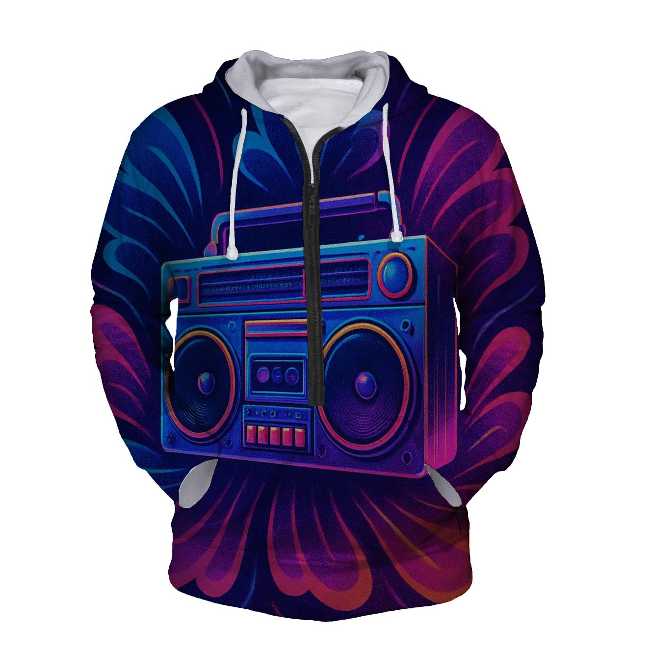 Retro Sonic Bloom embroidered hoodies