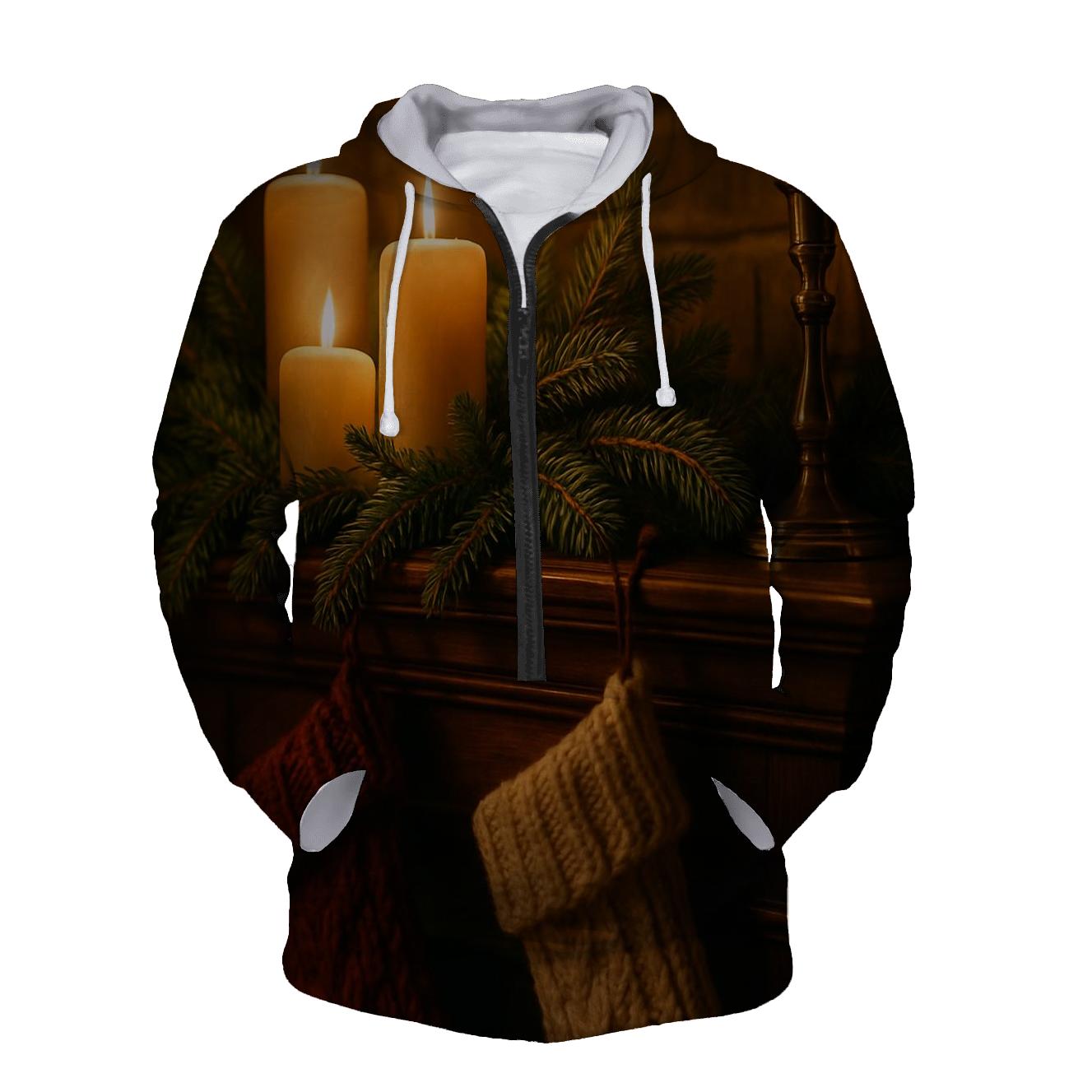Whispers Of Evergreen Candlelight premium hoodies