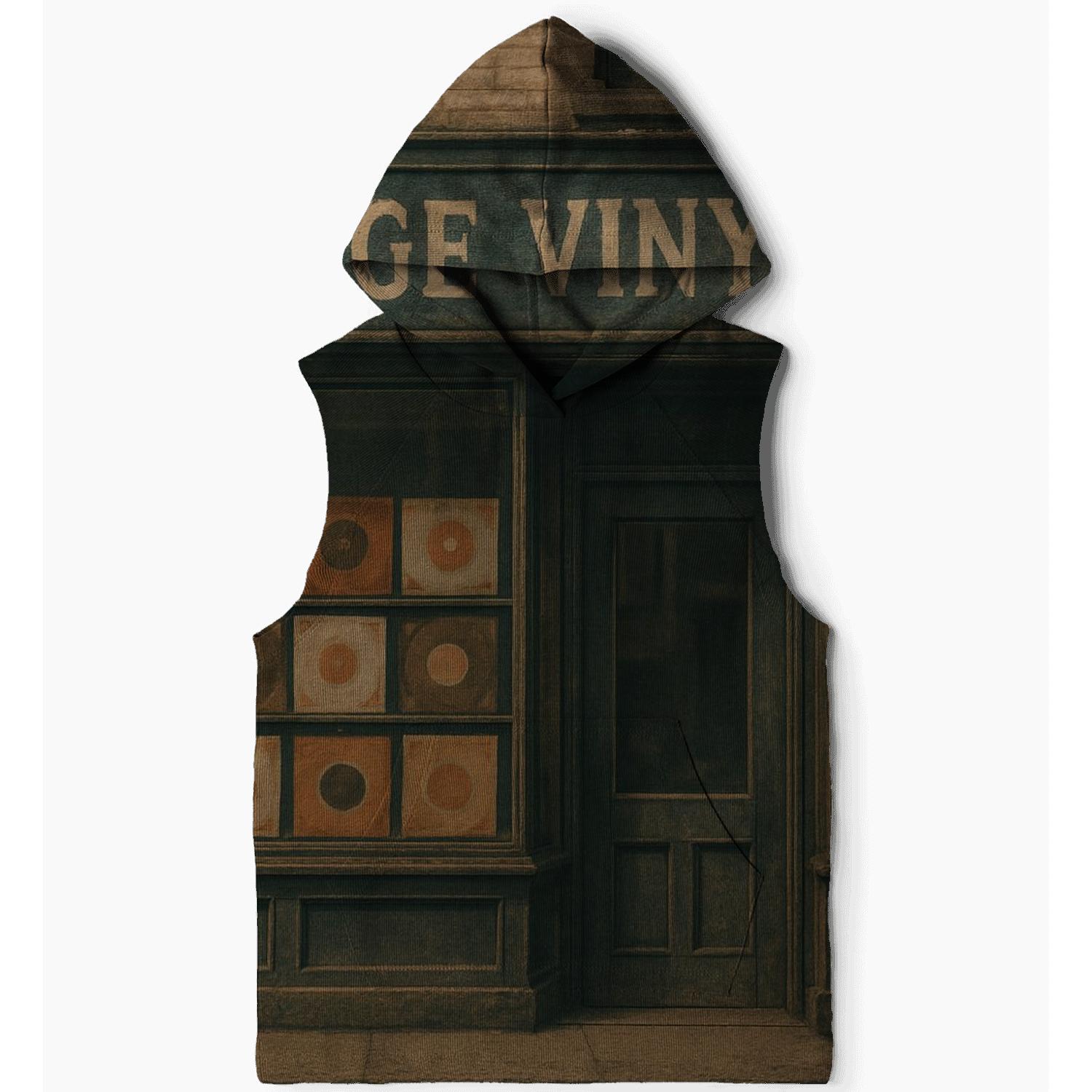 Vintage Vinyl Record Store Front pullover hoodies