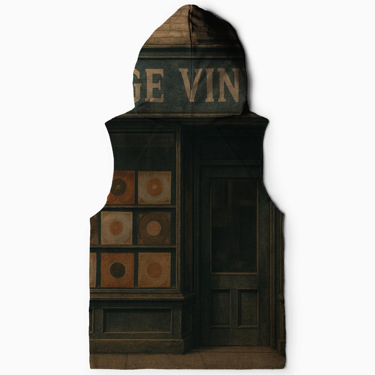 Vintage Vinyl Record Store Front pullover hoodies