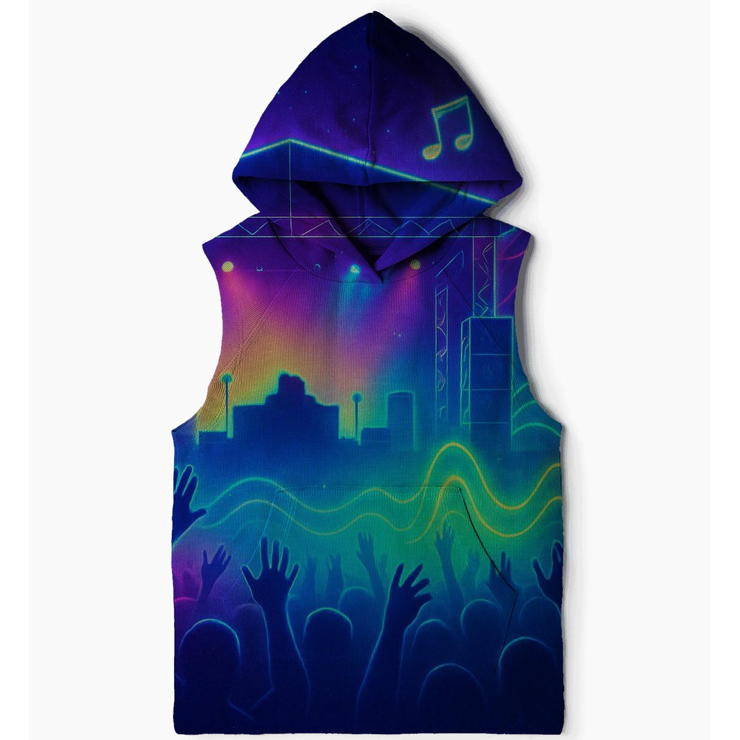 Neon Groove Silhouette graphic hoodies