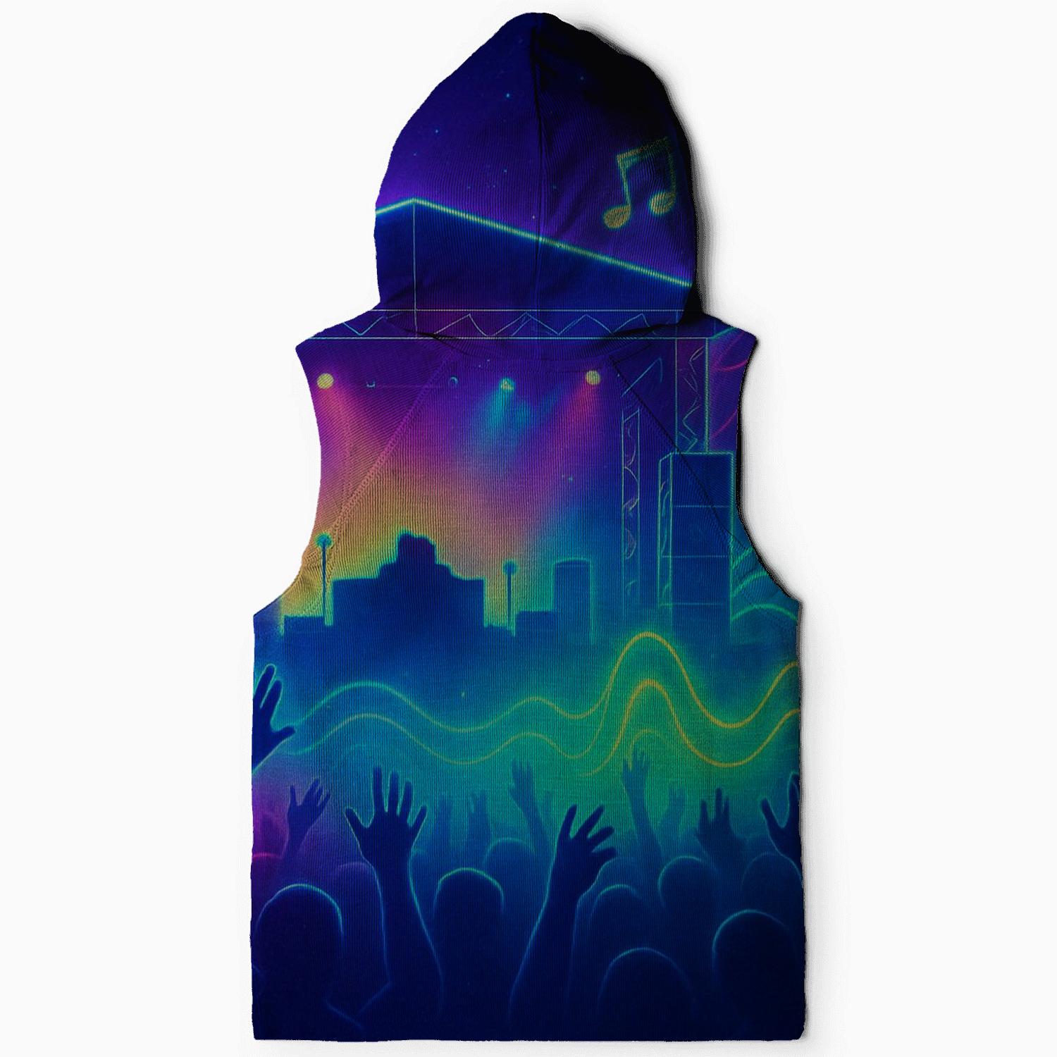 Neon Groove Silhouette graphic hoodies