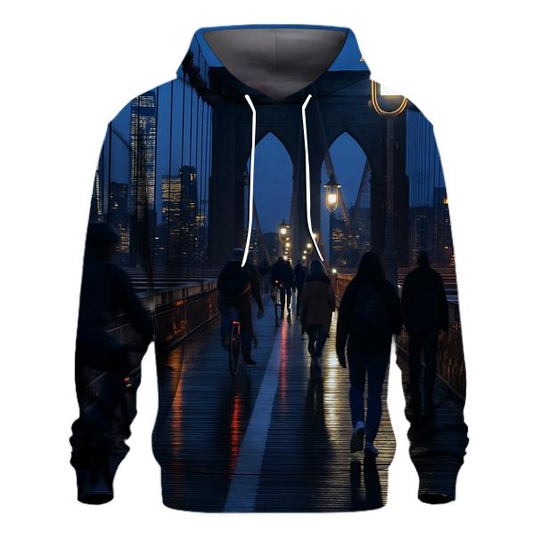 Brooklyn Bridge Commute At Blue Hour custom hoodies