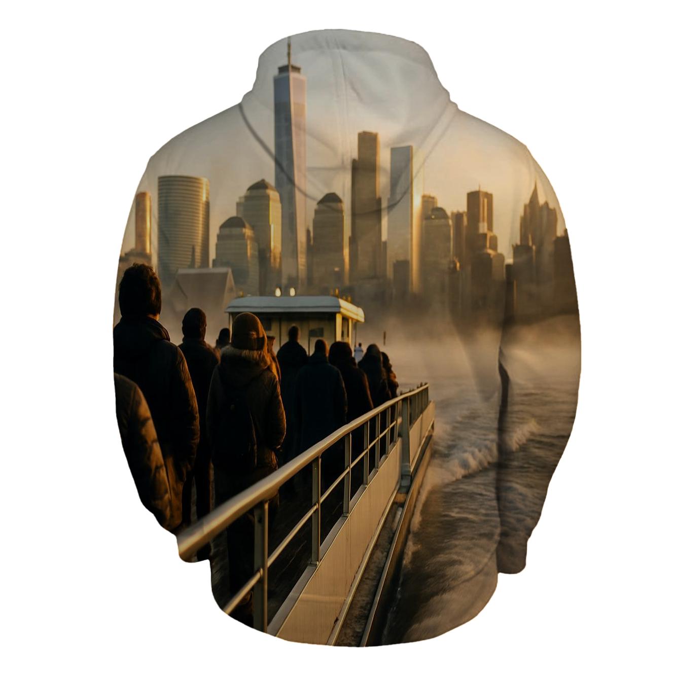 Hudson Morning Commute Panorama zip-up hoodies
