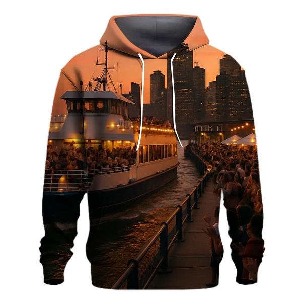 Hudson River Ferry Festival Sunset zip-up hoodies