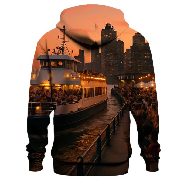 Hudson River Ferry Festival Sunset zip-up hoodies