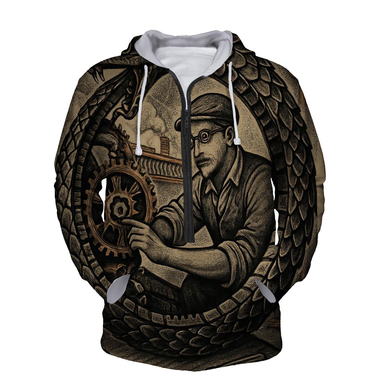 Machina Ouroboros Clockwork printed hoodies
