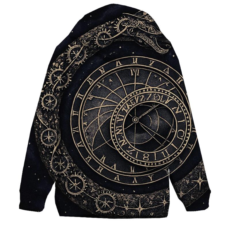 Celestial Ouroboros Clockwork lightweight hoodies